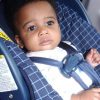 infant on a car seat