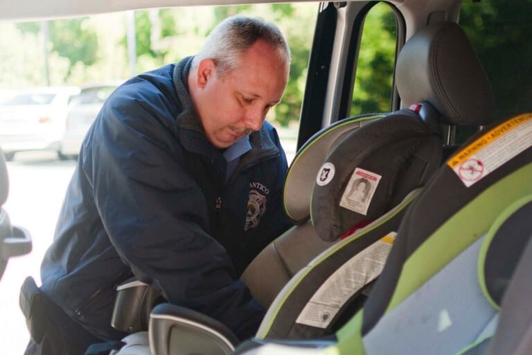 child passenger safety technicians at work