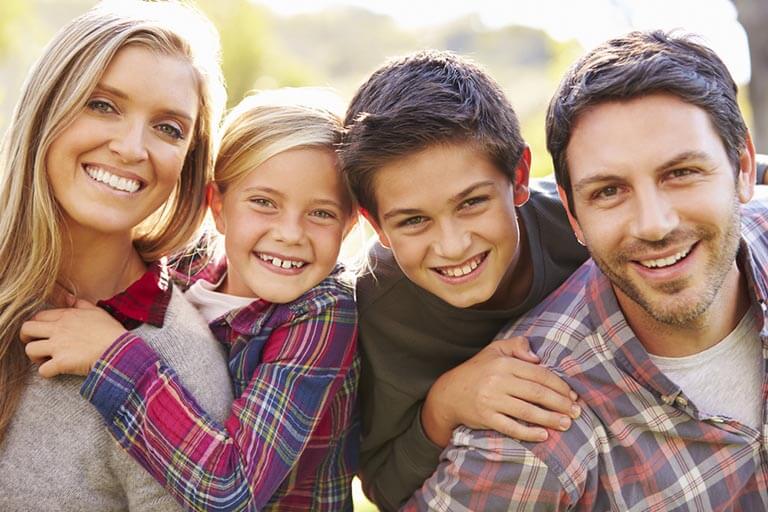 Portrait Of Family In Countryside