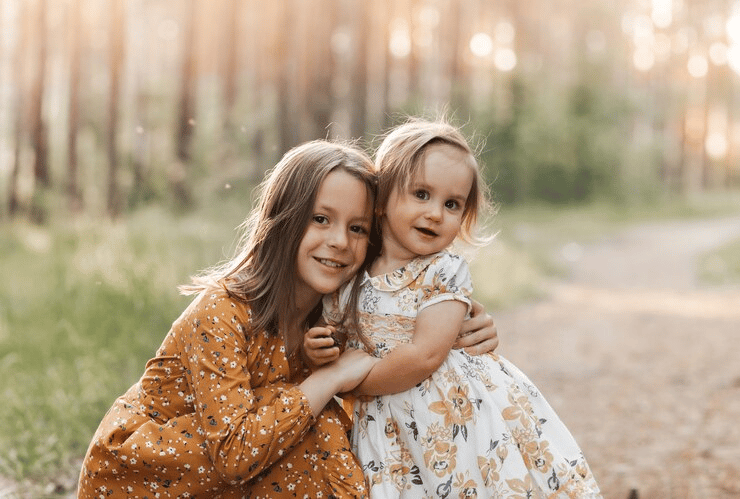 Two girls posed for a photo