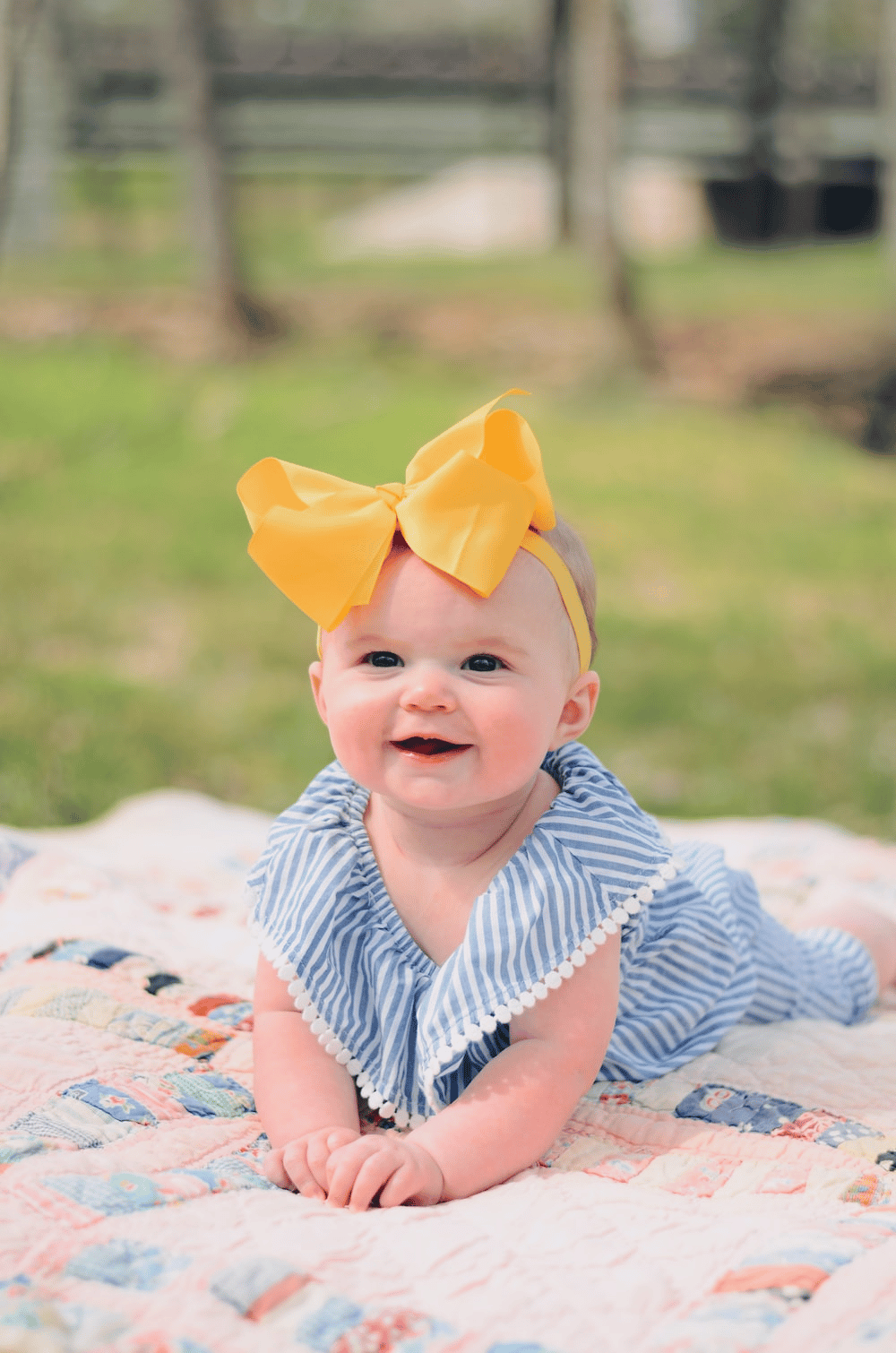 Baby with big ribbon Baby with big ribbon