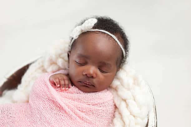 Image of a newborn baby girl