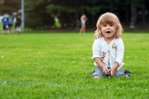Toddler on a playground Toddler on a playground