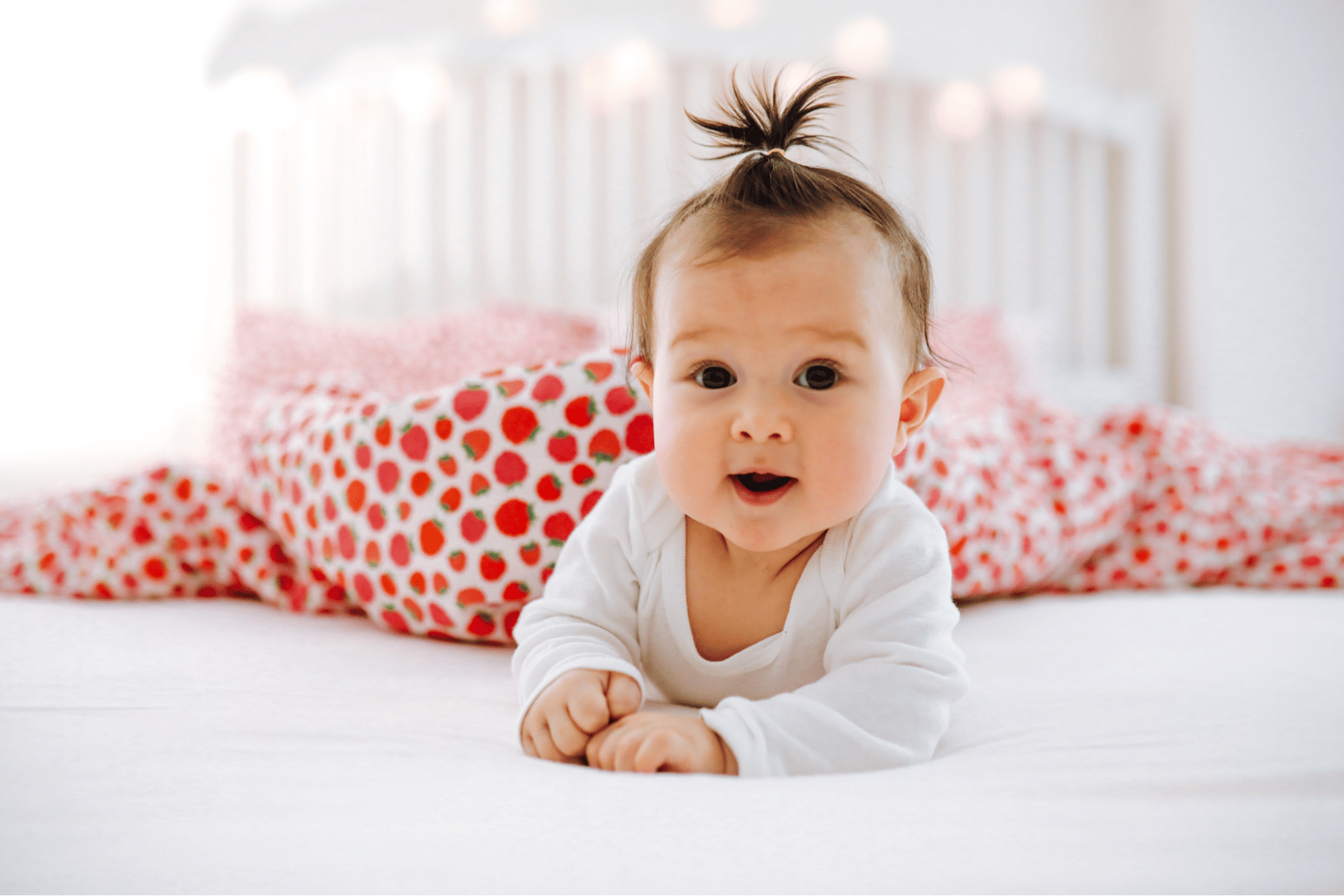 Baby on the bed Baby on the bed