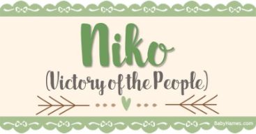 Image displaying the name Niko and its meaning
