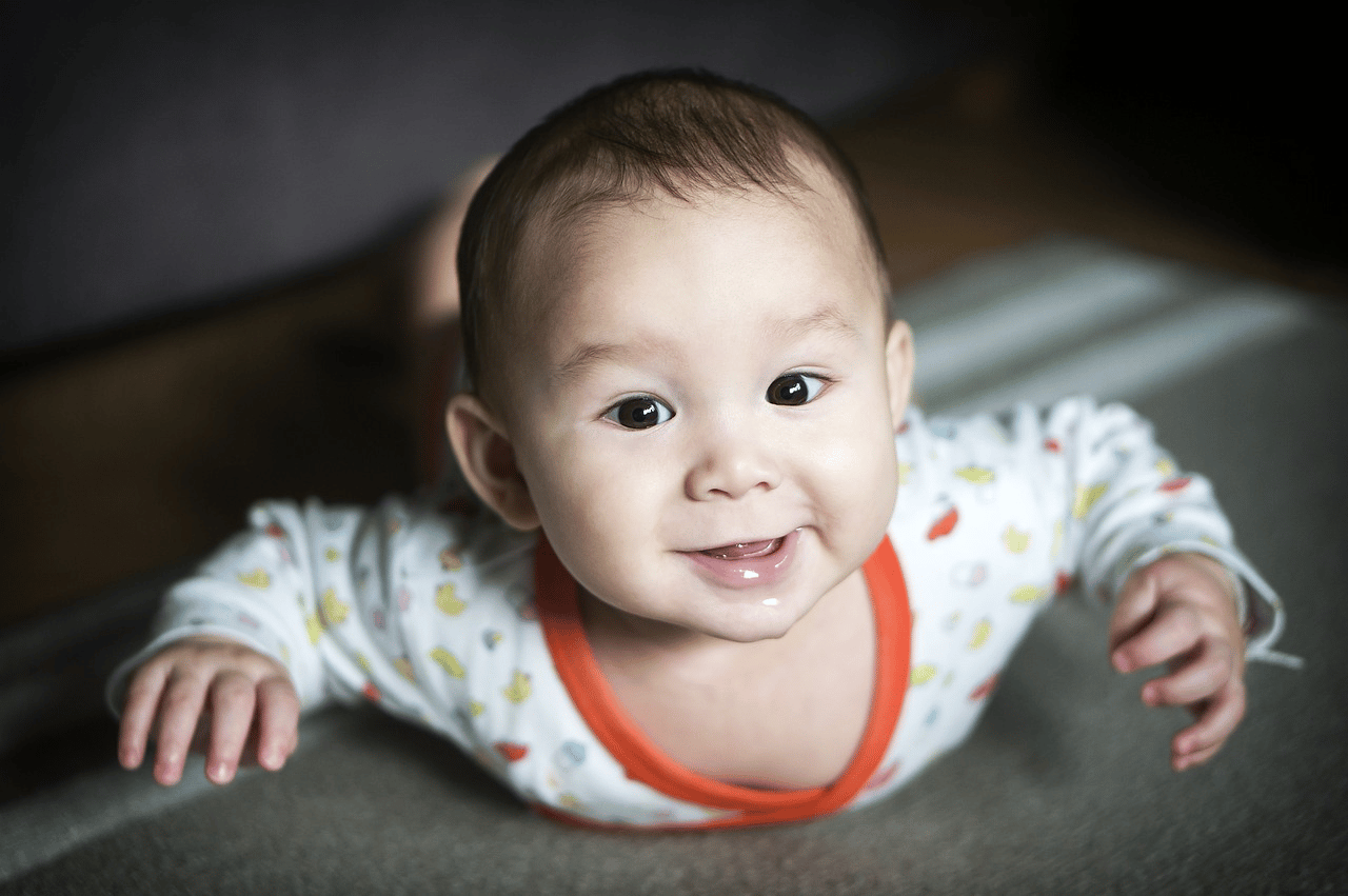 smiling baby boy